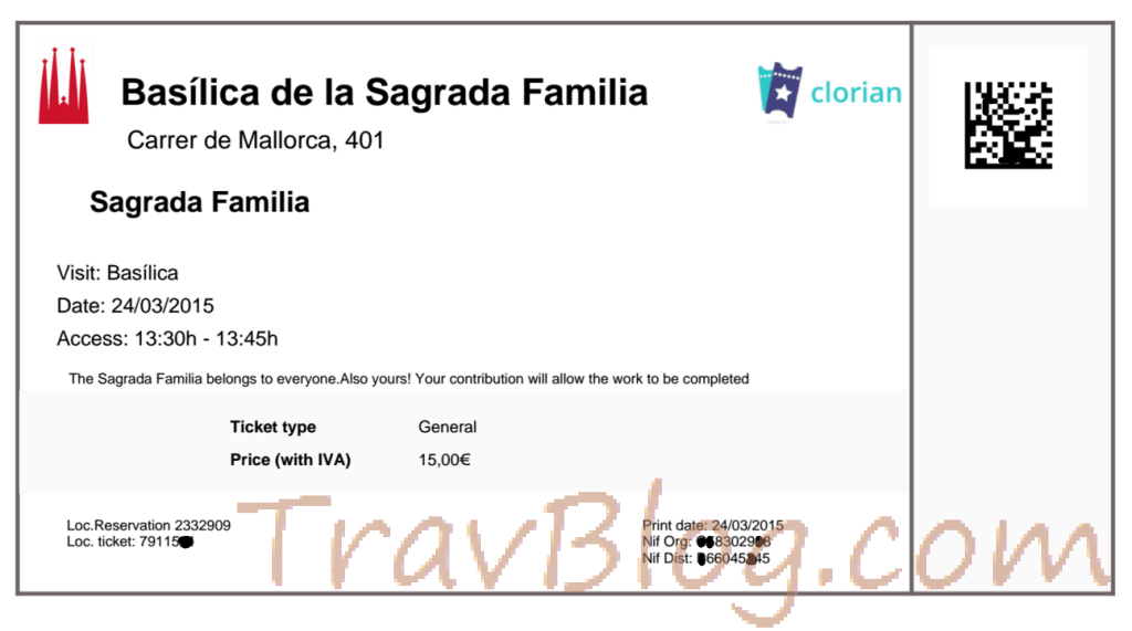 La Sagrada Familia- Ticket