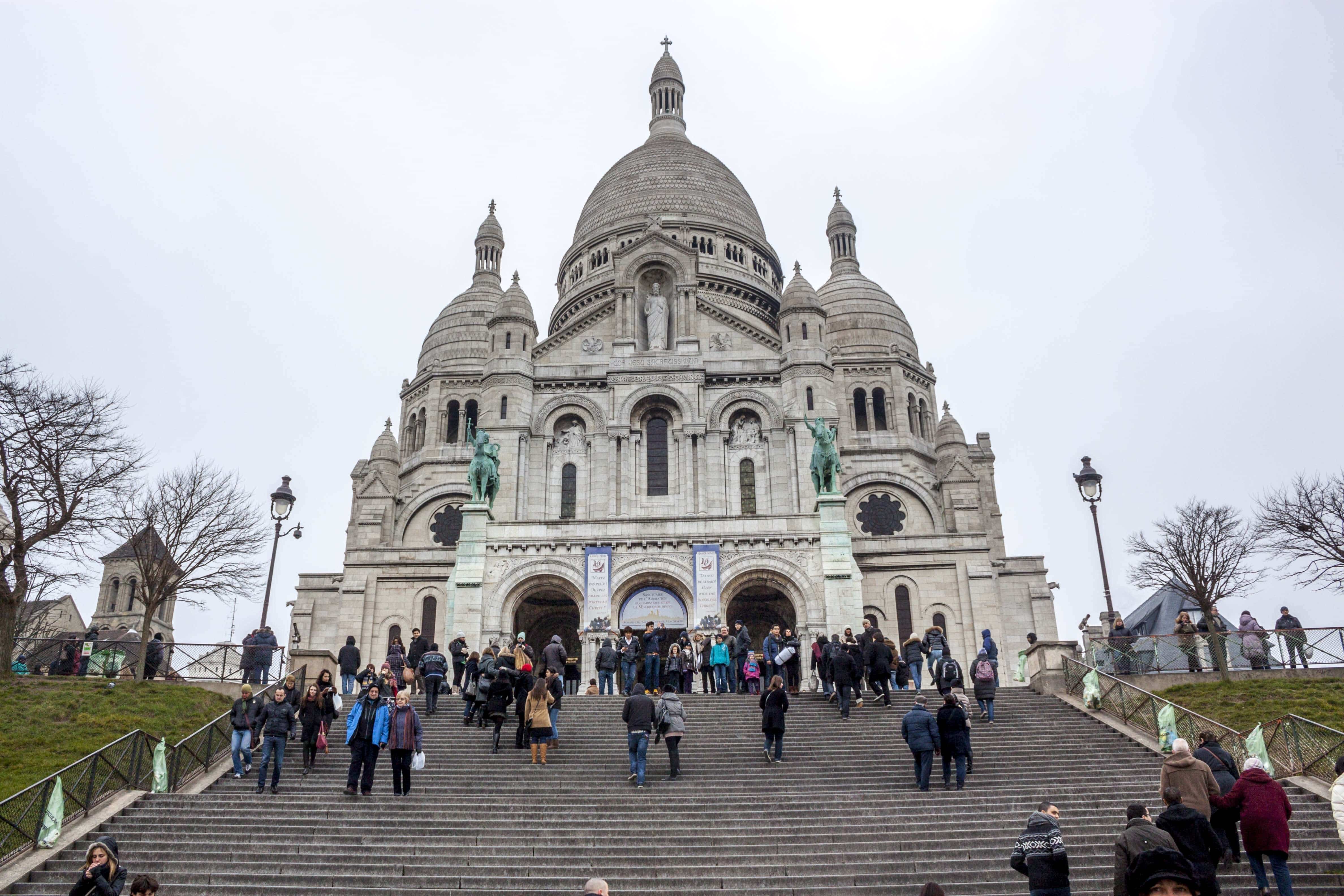 Le Sacre Coeur or Sacred Heart in Montmartre Paris
